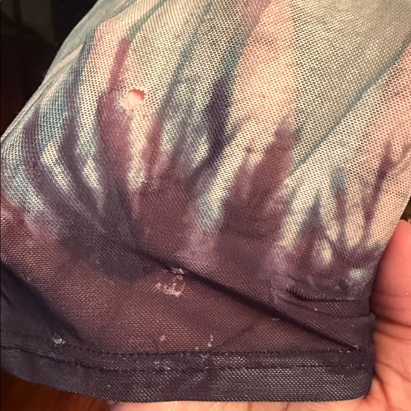 Fashion Nova Teal and Navy Patterned Crop Top - Picture 14 of 14